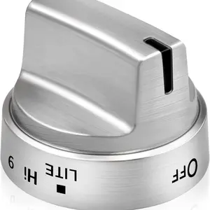Aez73453509 Oven Stove Knob Component Handle Stainless Steel Compatible with Aez72909008 Accessories, Replacement Parts for Kitchen Appliances