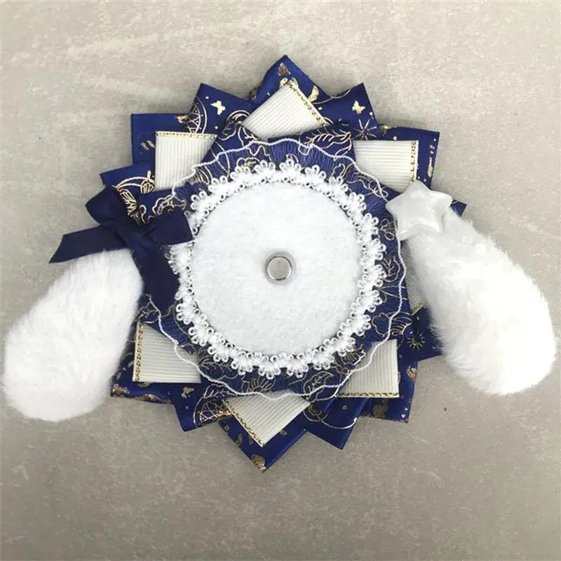 Cute DIY Badge Holder Ribbon Lace Badge Rosette Base Tray Ita bag Fill Accessories Badge Pins Display Anime Itabag Decorations