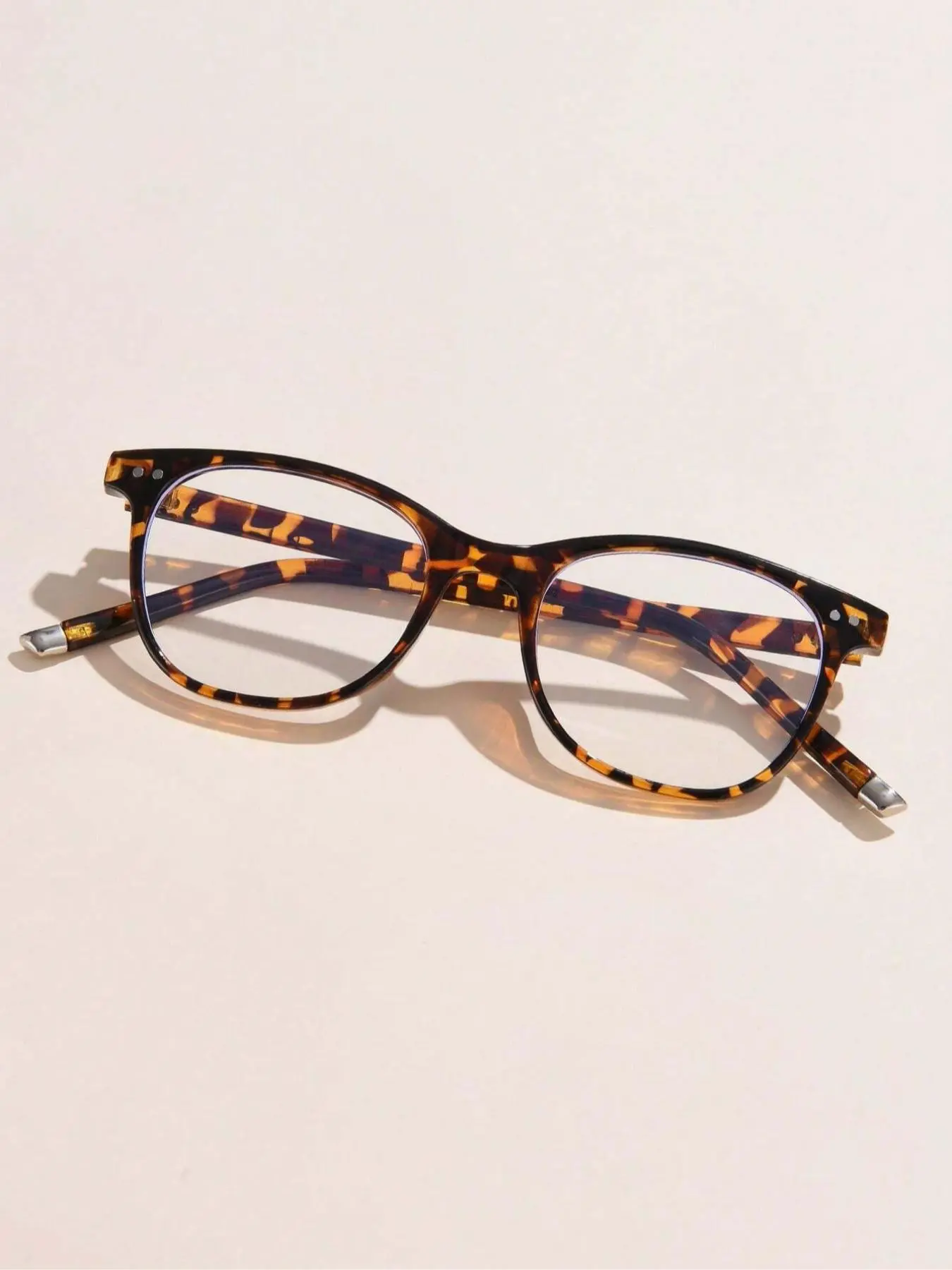 Vintage Square Frame Tortoise Eyeglasses, Trendy Casual Eyeglasses for Women, Fashion Eyeglasses for Work, Daily Clothing Decor, Student Daily Use, Stylish Trendy Eyewear
