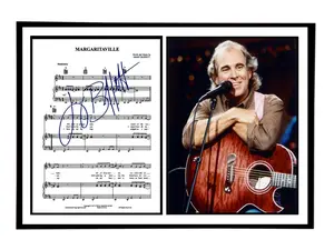 Autographed Jimmy Buffet Margaritaville Sheet Music