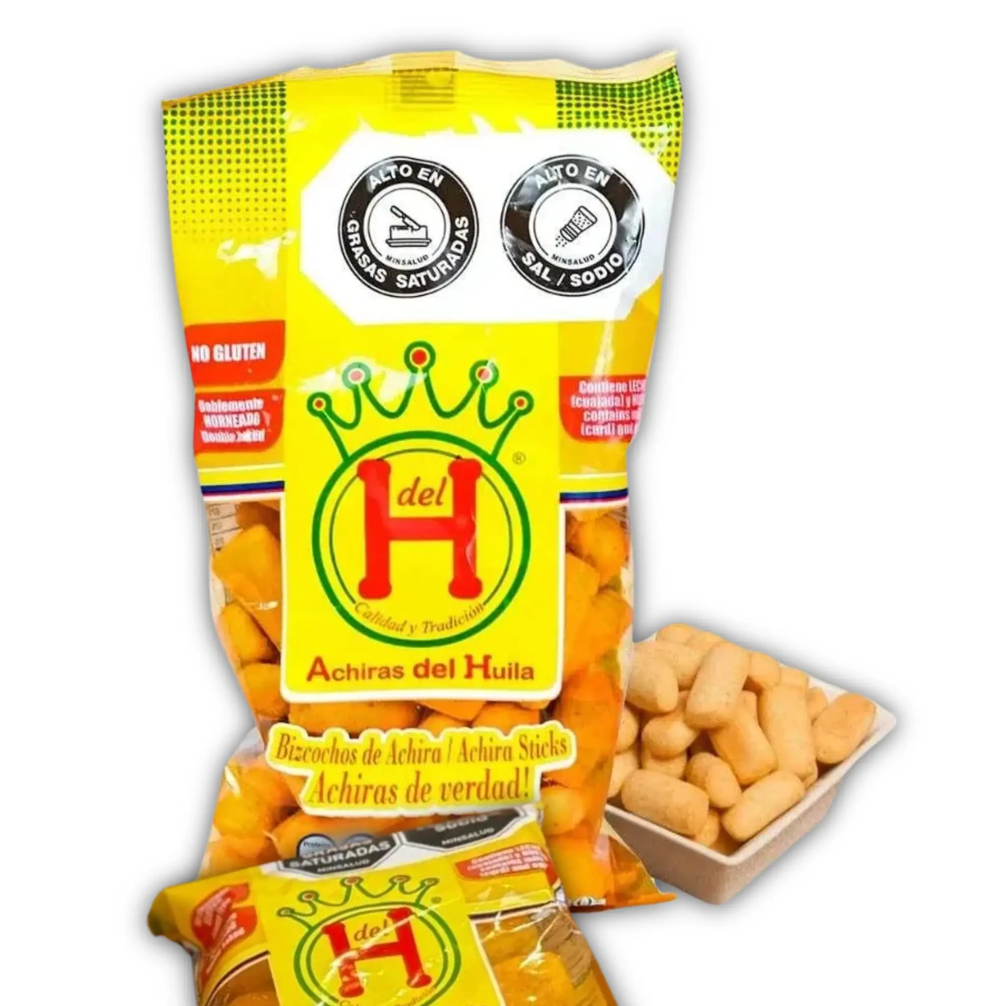 Achiras Del Huila 6-Pack x 50 g - Colombian Crunchy Cheese Snack - Crispy Cheese - Proudly Sourced from Colombia