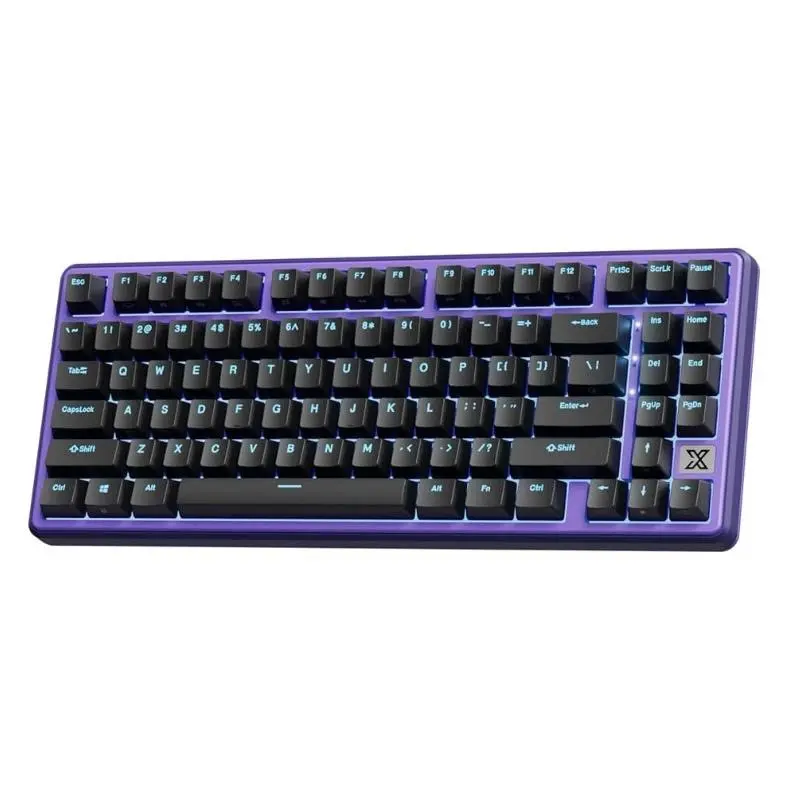 RK X87 MECHANICAL Purple Mechanical Keyboard with Standard Layout and Brand RK X87 MECHANICAL