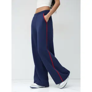 Cider [2 colors, size 2-10] Cotton-blend Mid Rise Side Stripe Straight Leg Sweatpants SwimWeek