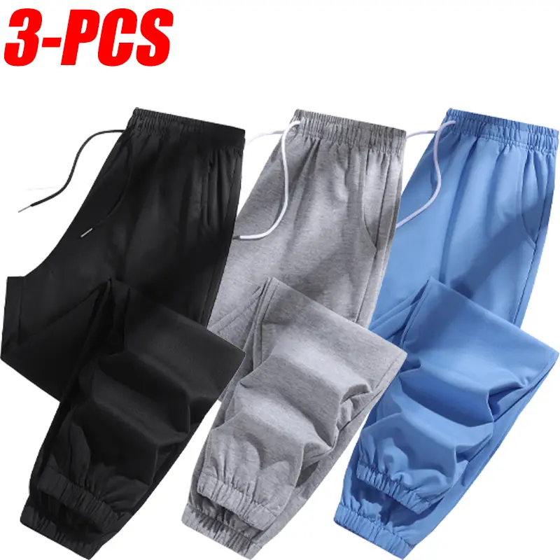 3-piece set of women’s all-season jogger pants—versatile, slimming, height-enhancing casual athletic long pants suitable for yoga and beach outdoor activities.