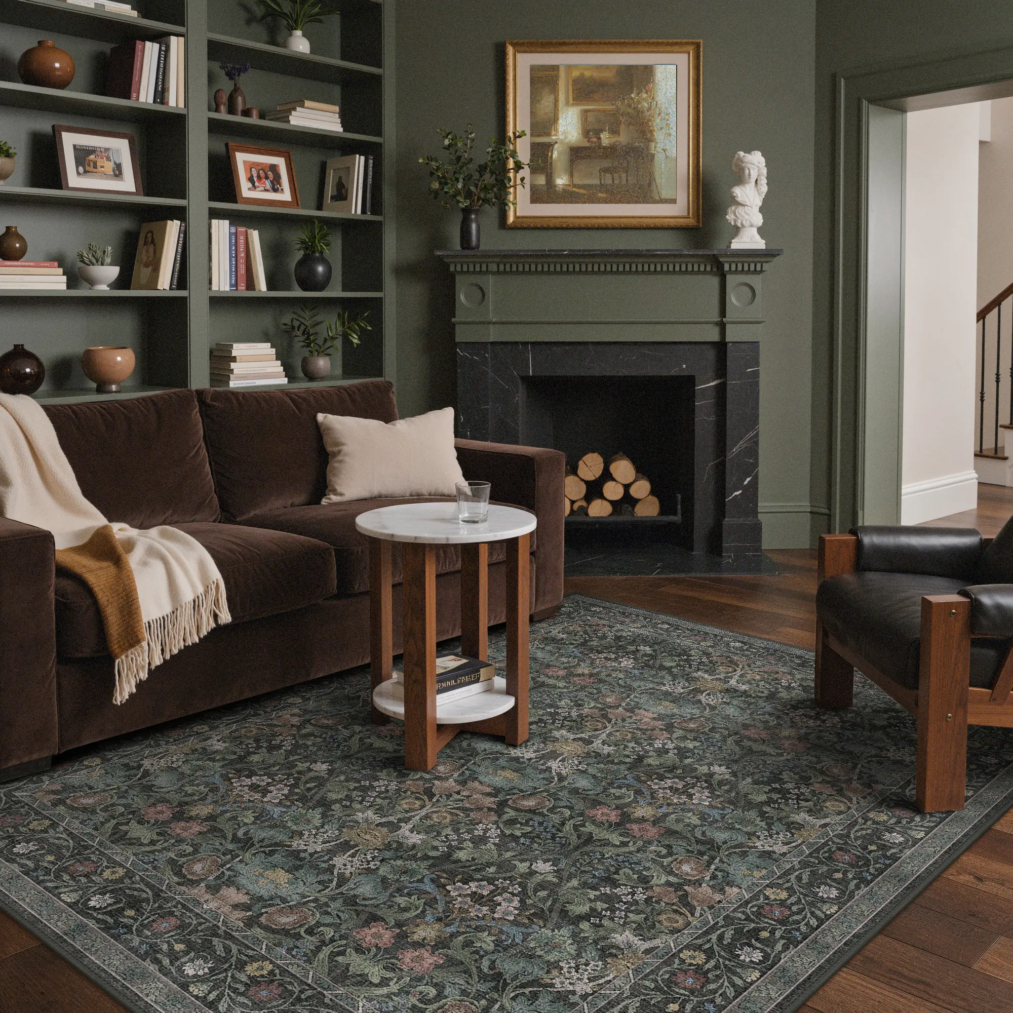 【Deals For You Days】GENIMO Home Rug – Soft, Non-Slip, Pet Friendly, Machine Washable Carpet, Ideal Area Rug for Living Room, Bedroom, Kitchen, Hallway Floor Decor ,ARC006-CASTLE GARDEN