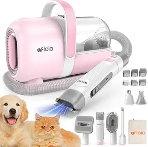 Afloia Dog Grooming Kit, Pet Grooming Vacuum & Dog Clippers Nail Trimmer Grinder & Dog Brush for Shedding with 7 Pet Grooming Tools, Low Noise Dog Hair Remover Pet Grooming Supplies