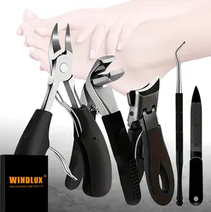 Thick Toe Nail Clippers, Modern Style, High-Quality Stainless Steel, Odorless, with Nail File, Concave Blades, Suitable for Elderly, Men and Women