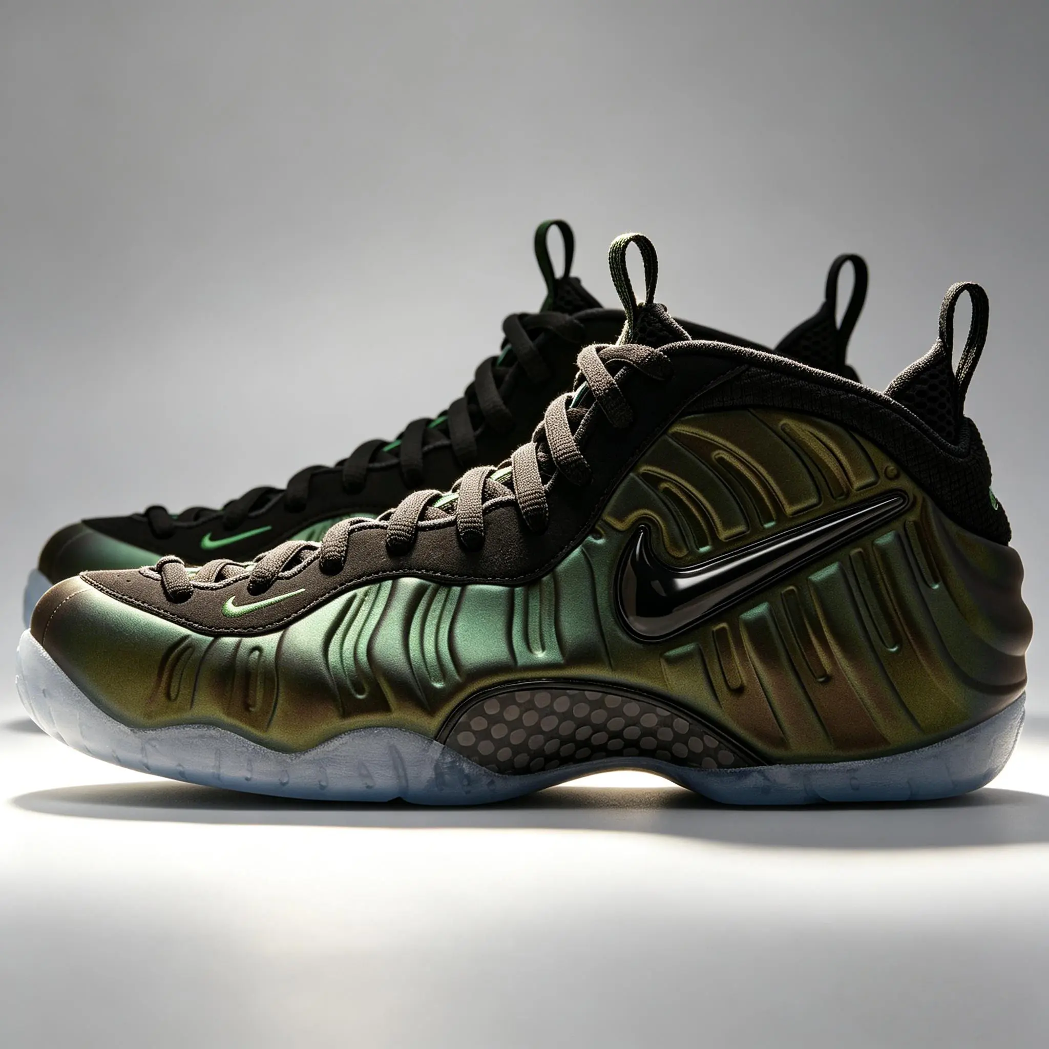 men's Nike Air Foamposite Pro Basketball Shoes, 'Pine Green' 2025 Edition, Style Code HF0794-300