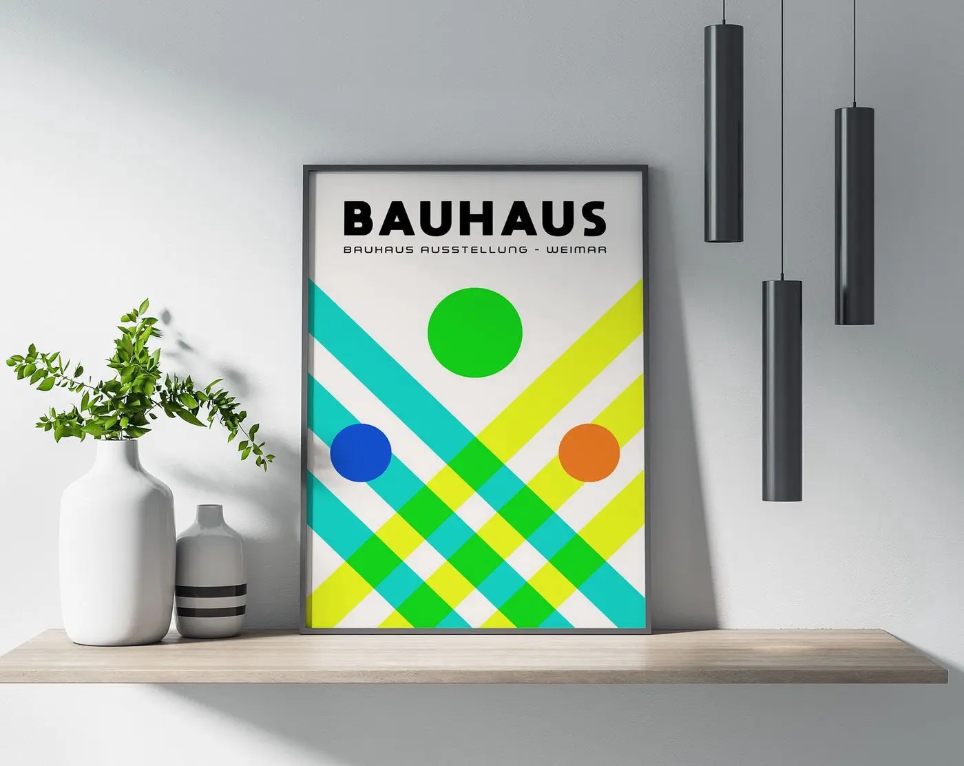 Bauhaus Color Poster, Wall Art, Poster Print, Wall Decor, Bauhaus, Design Movement, Geometric Shapes, Colorful Design, Graphic Design