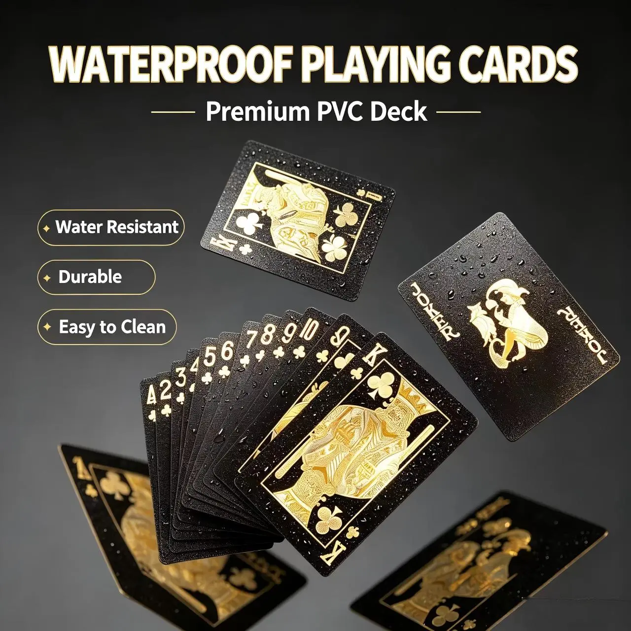 Black Playing Cards, Educational Flash Cards for Toys & Hobbies Enthusiasts