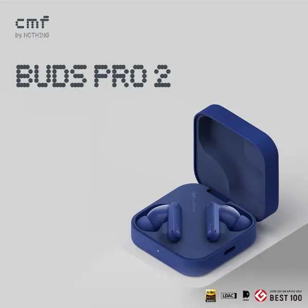 CMF BY NOTHING Buds Pro 2 Adjustable In-Ear Wearable Tech Wireless Noise Cancelling Headphones - 50 dB Noise Cancellation, Hi-Res Audio, IP55 Water Resistant, 43H Play Time, 6 HD Mics, LDAC Technology, Batteries Included, TikTok Shop Back to School