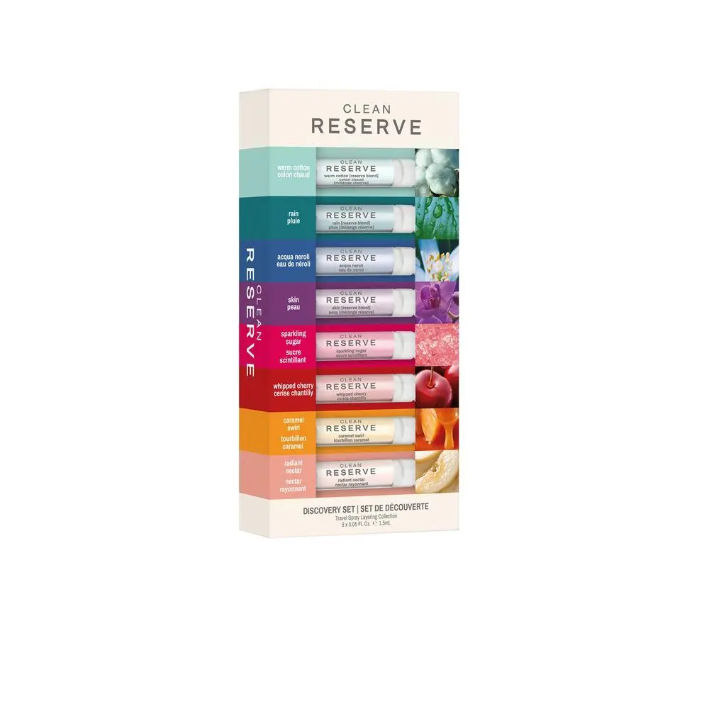 RESERVE Discovery Gift Set | Perfume Discovery Set by RESERVE | Trial Size Perfume | Travel Friendly Perfume | Cruelty Free Scent | Fruity Gourmand Fragrance | Close to the Skin Scent | Skin-Like Musk Scent | Clean Girl Scent