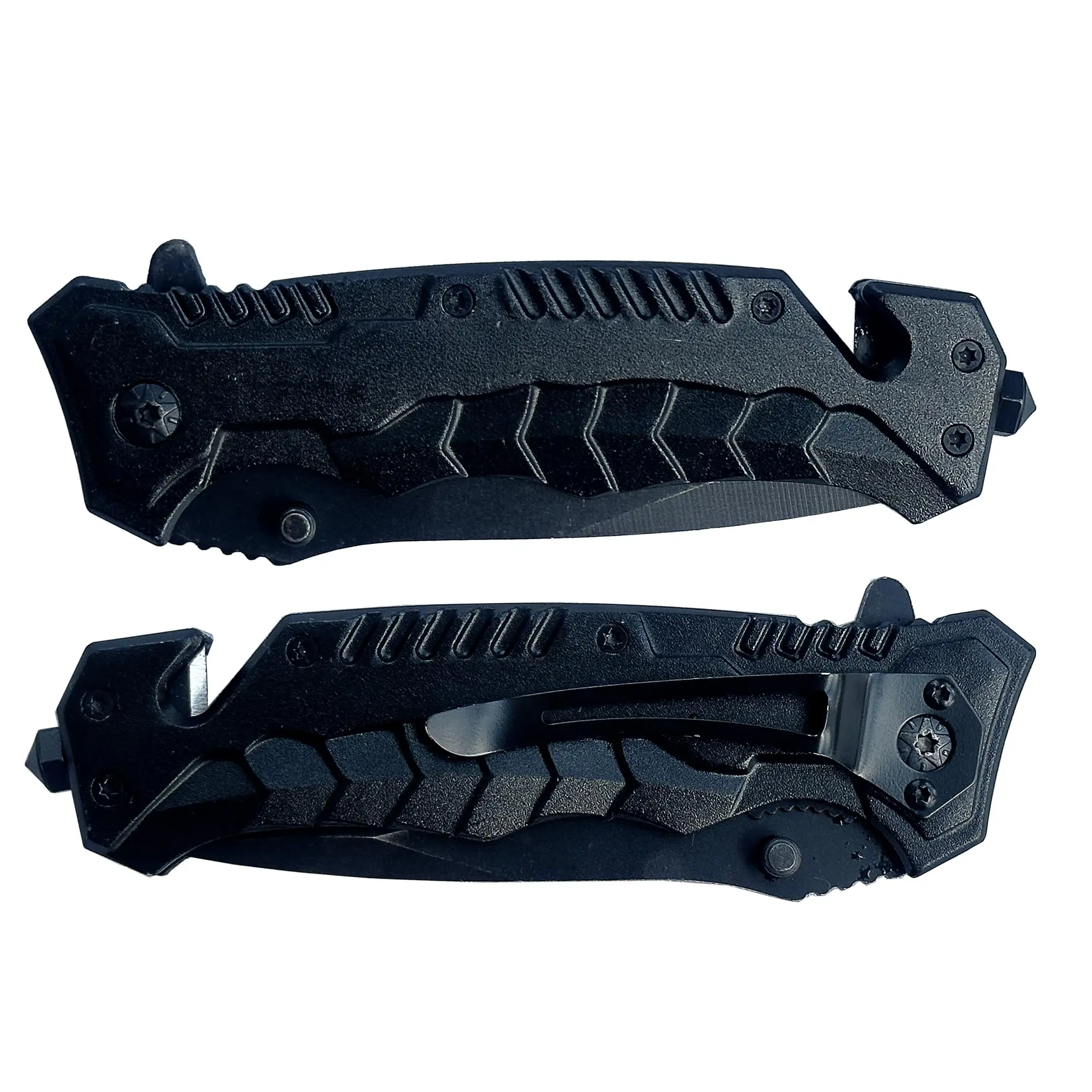 BRODARK Compact Pocket Carry Tactical Knife - 3.5" Serrated Spring-Assisted Folding EDC Tool with Wire Cutter, Glass Breaker, Tactical Camping Accessories, Mens Gifts, Knives