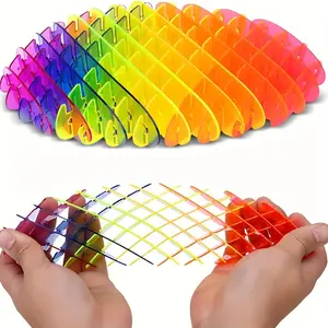 2pcs Anxiety Relief Worm Toy, Squeeze Sensory Convertor, Fun Finger Toy, Stress Relief Fidget, DIY Stretchable Deformable Elastic Net Toy, Christmas/birthday Gift