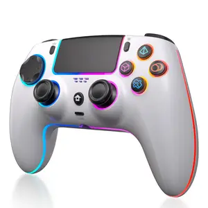 Wireless PS5/Pro Multi-Platform Controller with No-Drift Hall Effect Sticks Linear Triggers 6-Axis Gyro RGB Lighting Touchpad Dual Vibration Turbo Audio Jack for PlayStation 5 PC Mac Steam Deck Mobile Gaming Products Gamepad