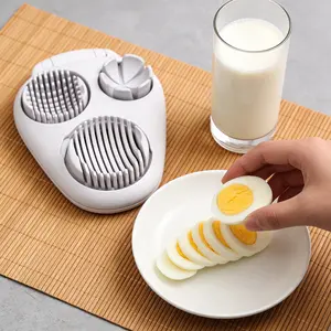 UFORU 3-in-1 Egg Slicer, Cutter & Cracker, Stainless Steel Kitchen Tool for Slicing, Dicing & Separating Shells, Lightweight & Durable, Essential Cooking Accessory for Home & Restaurant