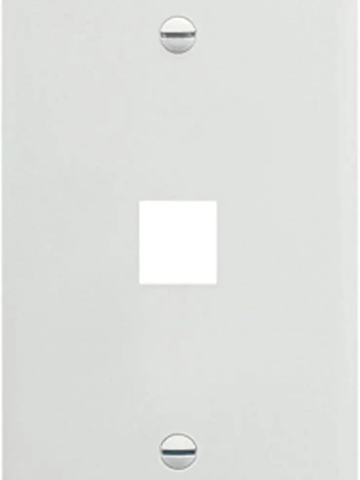 Zoobla - 1-Port Keystone Jack Wall Plate, US Standard Single Port Faceplate, Ethernet Network Socket Panel, Slim Flat Design, Compatible with Keystone Inserts (Pack of 10)