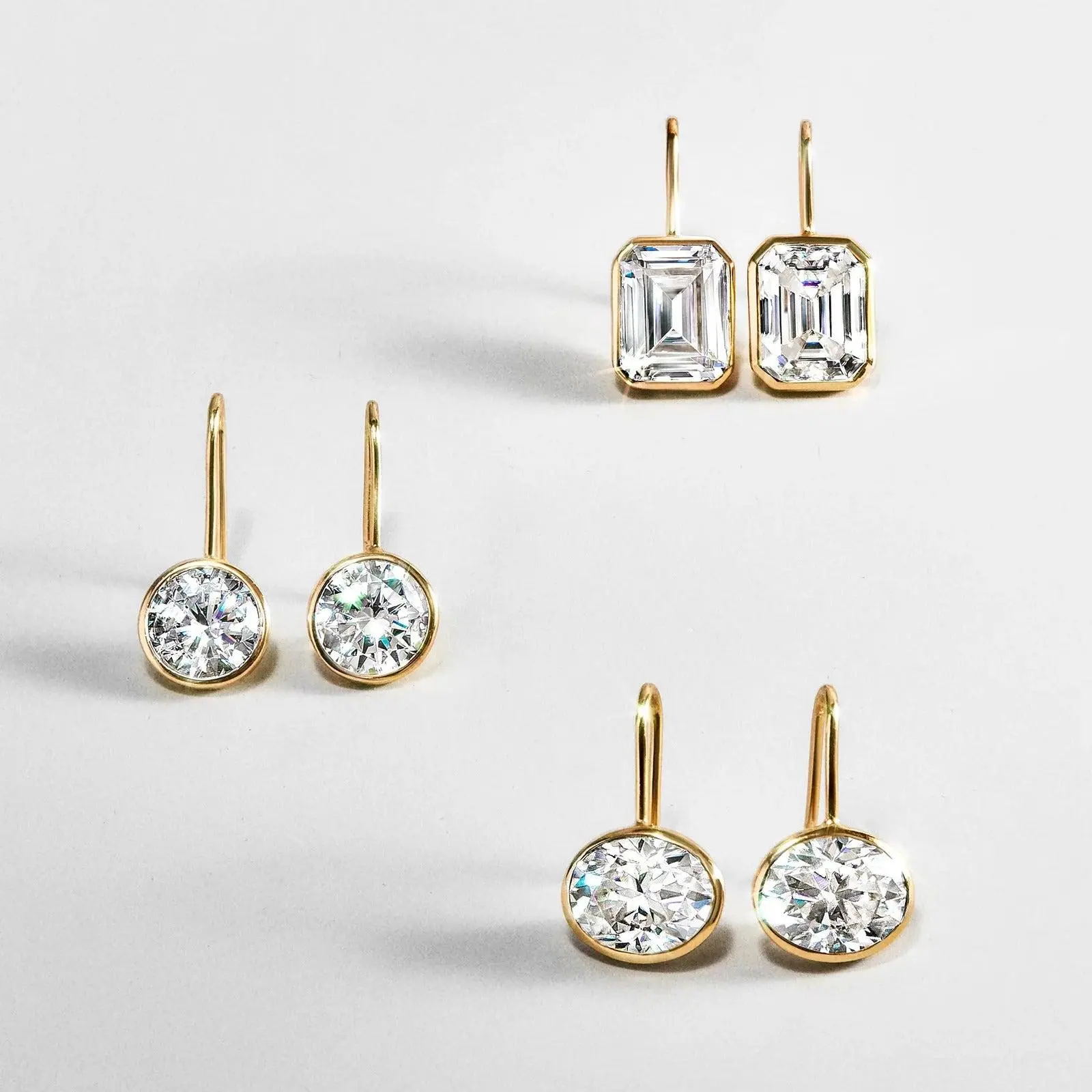 Fallon 14K Gold Bezel Earrings Fallon 14K Gold Bezel Earrings