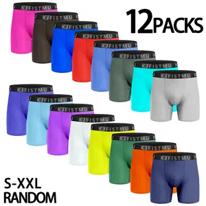 KJFISTMU 12-Pack Solid Color Men's Breathable Boxer Briefs, Moisture-Wicking and Lightweight, Soft and Stretchy Daily Casual Boxers | Comfortable and Close-Fitting, a Great Gift for Boyfriend or Husband