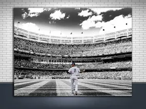 Derek Jeter Poster, "Final Farewell", Gallery Canvas Wrap, New York Yankees, Man Cave, Kids Room, Game Room, Bar