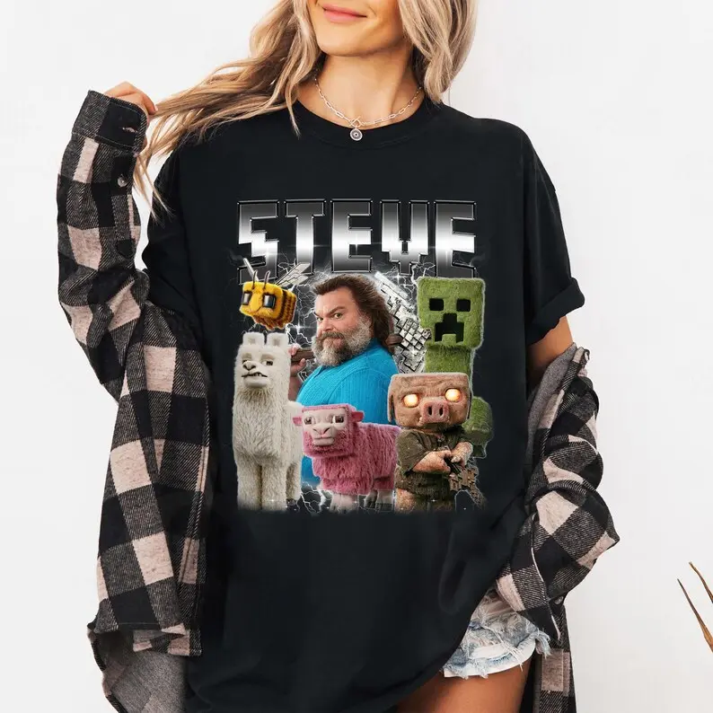 Steve Minecraft Movie Shirt, Minecraft shirt, Block World Minecraft Shirt, Funny Steve Shirt, Custom Gift For Videogames Fans