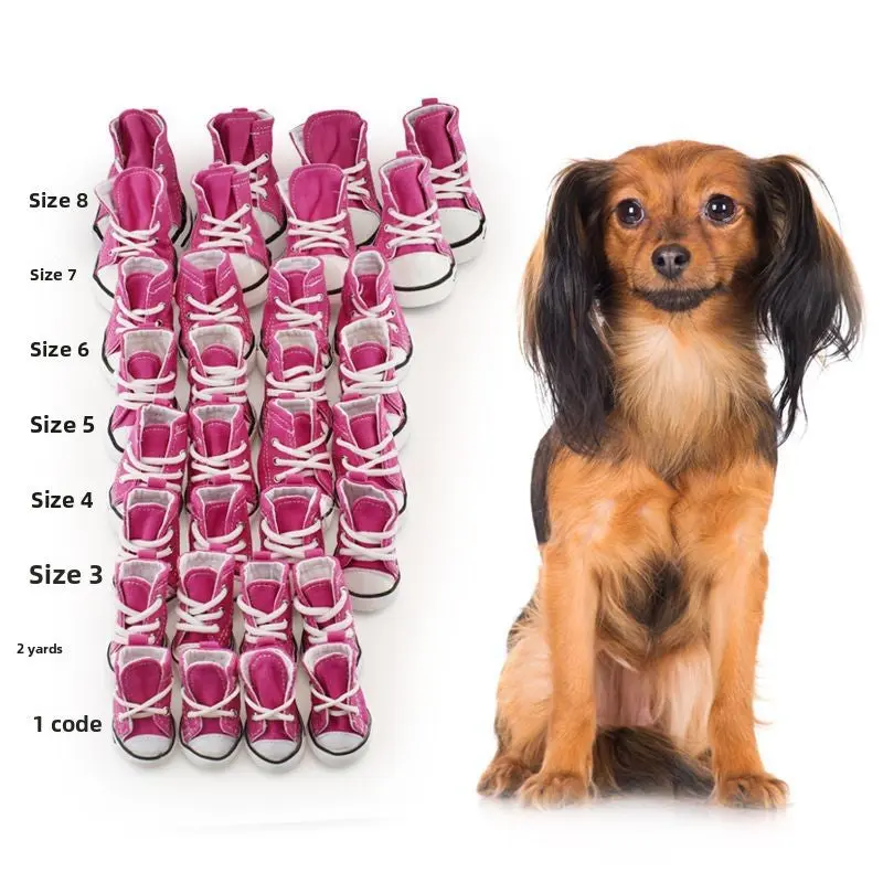 Denim Pet Dog Shoes Anti Slip Comfortable