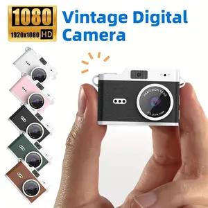 Vintage Mini Camera with 32GB TF Card, Compact Dslr with 0.96 Inch IPS Screen and LED Flash, Ideal Gift for Students and Travelers, Vintage Digital Camera, Vintage Cameras