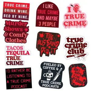 True Crime Sticker Extra Large Stickers for Adults Funny Adhesives with Memes Funny Stickers with Colorful Graphic Decals Funny Sarcastic  Multi