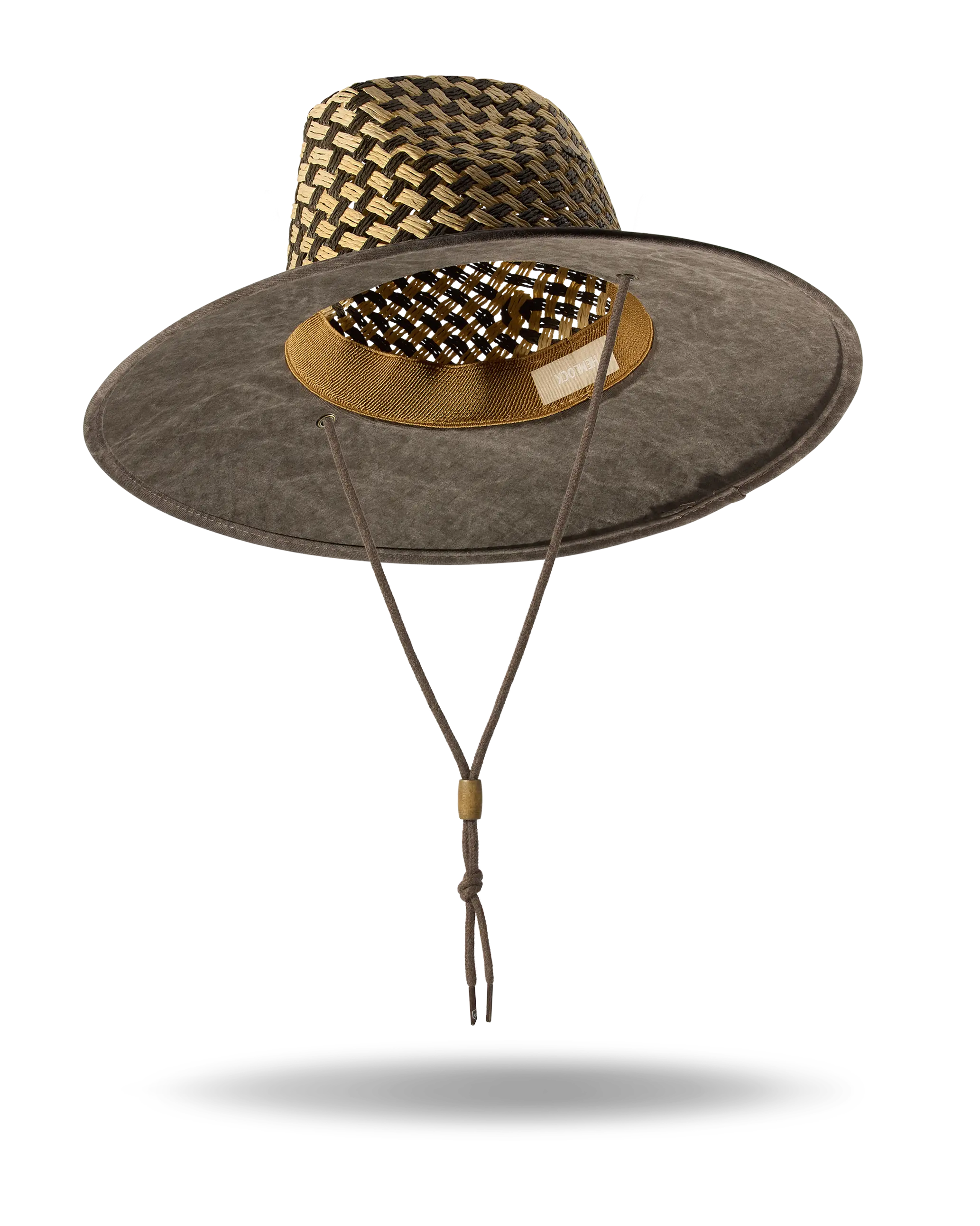 Hemlock Hat Co. Lana Lifeguard Anti-UV Outdoor Sun Protection Straw Hat - Brown, Anti-Uv Hats
