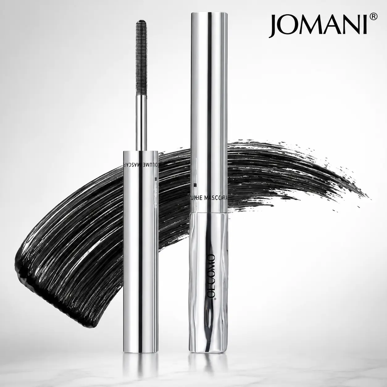 Ultra Slim Fine Wand Mascara JOMANI GECOMO Waterproof Smudge Proof Mascara for Short & Lower Lashes, Natural Long Curly Eyelashes