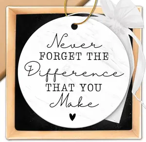 Thank You Gifts for Women, Men - Christmas Appreciation Gifts for Coworkers, Teacher, Boss, Nurse, Employee, Friend, Office, Pastor - Bosses Day Gift for Women, Men - Ceramic Christmas Ornaments 2025