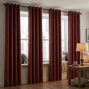 Linen Blackout Curtains Summer Style, Buy 1 Get 4 Panels | Thermal Insulated Light Blocking Drapes Metal Grommet Easy Hang Privacy Window Curtains for Office，Bedroom，Living room，Home All Season