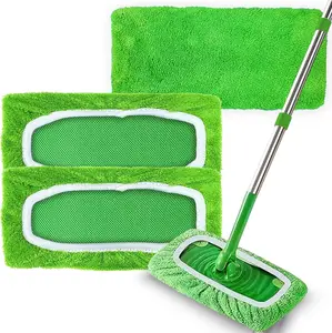 3 Pack Reusable Microfiber Mop Pads – Compatible with Swiffer Sweeper, Washable Wet & Dry Refill Pads for Hardwood Floor Cleaning