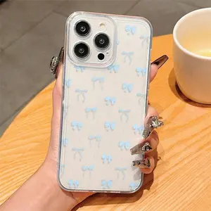 Bow Pattern Phone Case, Anti-drop Cellphone Protective Case, Total Protective Shockproof Mobile Phone Cover for iPhone 11 12 13 14 15 Pro Max, Casing