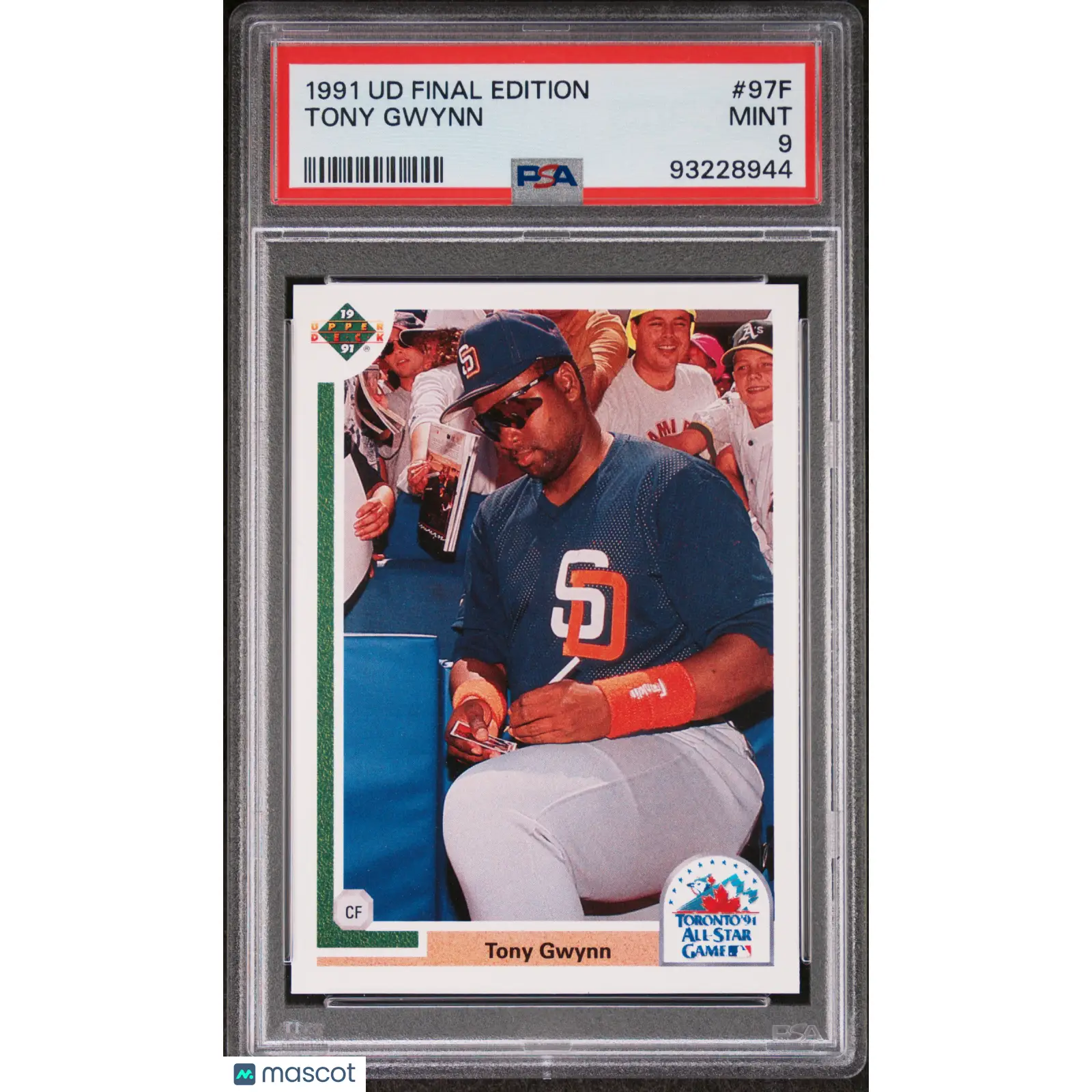 Tony Gwynn PSA 1991 Upper Deck Final Edition #97F 9 93228944