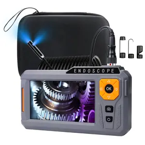 Dual lens Industrial Endoscope Camera with 5''IPS Screen ,1080P HD ,IP67 waterproof,32GB Photo-Storage Endoscope Camer, Industrial Borescope is equipped with 8 LCD lights,Auto Repair Tools & Drain Inspection Tools.Men's birthday gifts