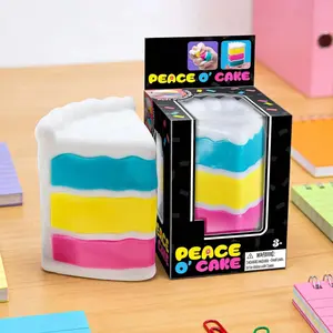 Peace O' Cake Squishy Stress Relief Squeeze Toy Soft Stretch Fidget Sensory Toys For All Ages
