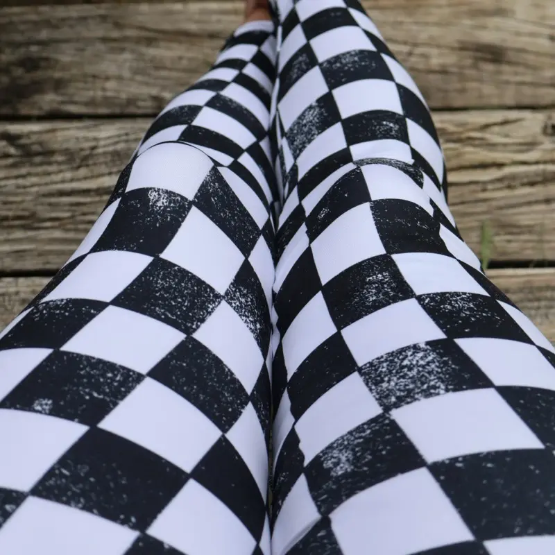 Womens Checkered Pocket Legging