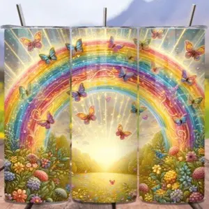 Rainbow | 20oz Skinny sublimation tumbler transfer print out (TRANSFER ONLY, NOT A FINISHED TUMBLER)