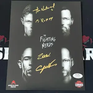 Fighting Nerds autographed 8x10 Jean Silva Caio Borralho Carlos Prates Ruffy
