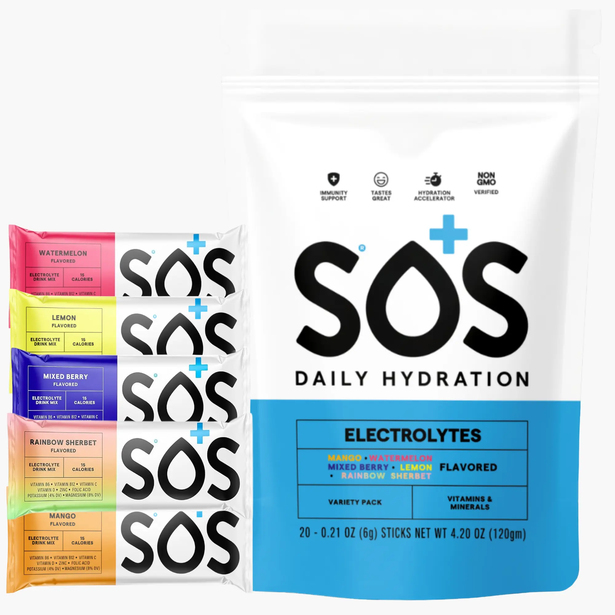 SOS Variety Pack - 20ct Electrolyte Packets - TikTok Shop
