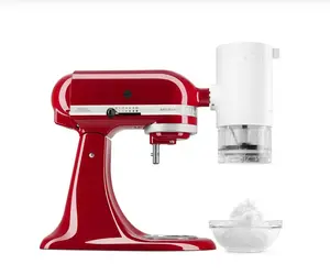 KitchenAid Shave Ice Attachment for Stand Mixers - Create Light Fluffy Shaved Ice Easily at Home - Works with All KitchenAid Mixers - Dishwasher Safe - Includes 4 Ice Molds