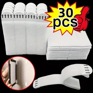 60pcs Strong Adhesive Strips, No-Drill Damage-Free Double-Sided Tape for Smooth Surfaces, Removable Wall Decor & Art Hanging Essentials