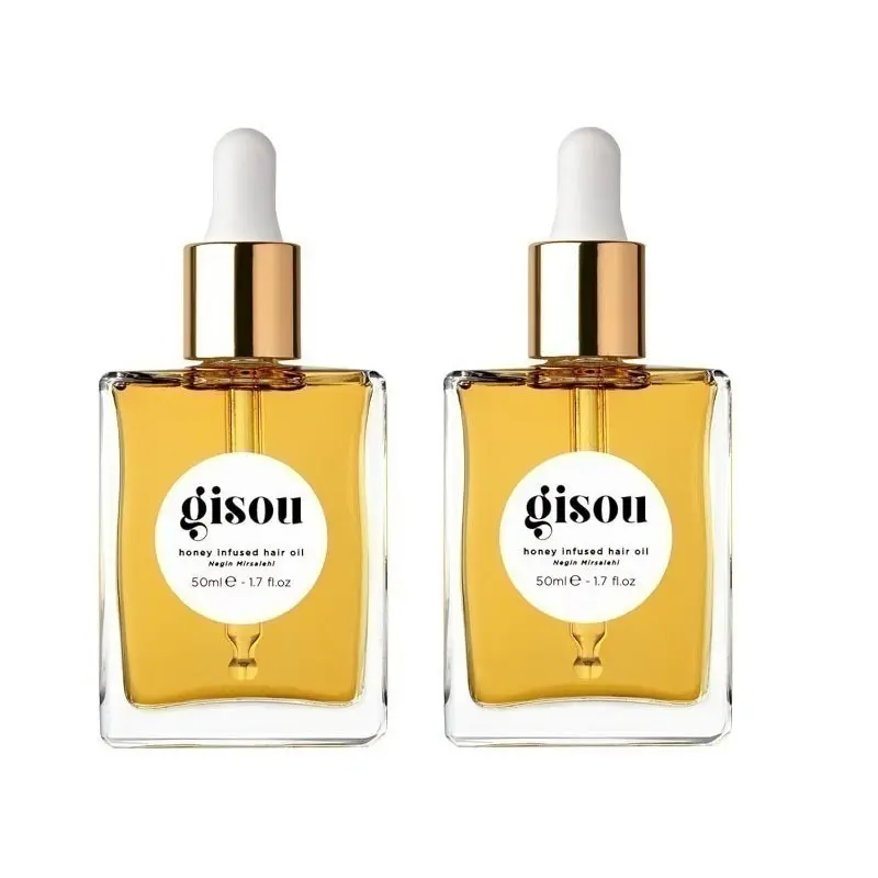 【Buy One Get One Free】Gisou Honey Infused Hair Oil 1.7 Fl Oz, Mirsalehi Honey Hydrating Treatment, Frizz Control, Heat Protectant, Adds Glossy Shine, Suitable for All Hair Types