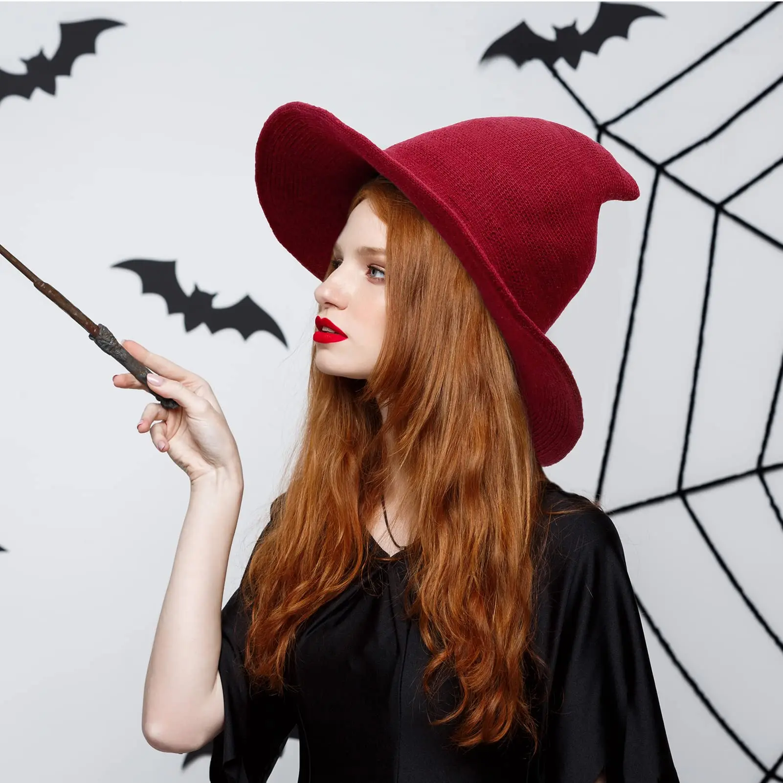 Unisex Halloween Wide-brimmed Witch Hats, Wizard Hats Are Worn with Masks, Costume Party Accessories, and A Fun Gift