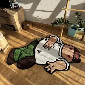 Anime Character Carpet for Bedroom, Creative Fashion Decorative Rug, Soft Fluffy Rug, Floor Mat for Living Room, Young Adults' Room Decoration, Floor Covering