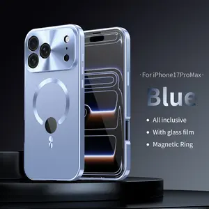 Premium Fashion Anti-Spy Screen Magnetic Metal Phone Case Cover Protector, Non-Slip Shockproof, Compatible with iPhone 17 16 15 14 13 12 11 Plus Pro Max E Air