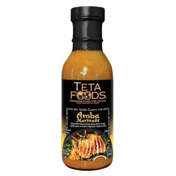 Amba Sauce- Pickled and spiced mango sauce traditionally used as a topping sauce on Falafel, Kabab, and Fish. Dip Flavor