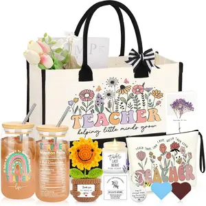 Teacher Gifts for Women, Christmas End of Year Thank You Appreciation  Gifts for Teachers Women Basket Set of 9