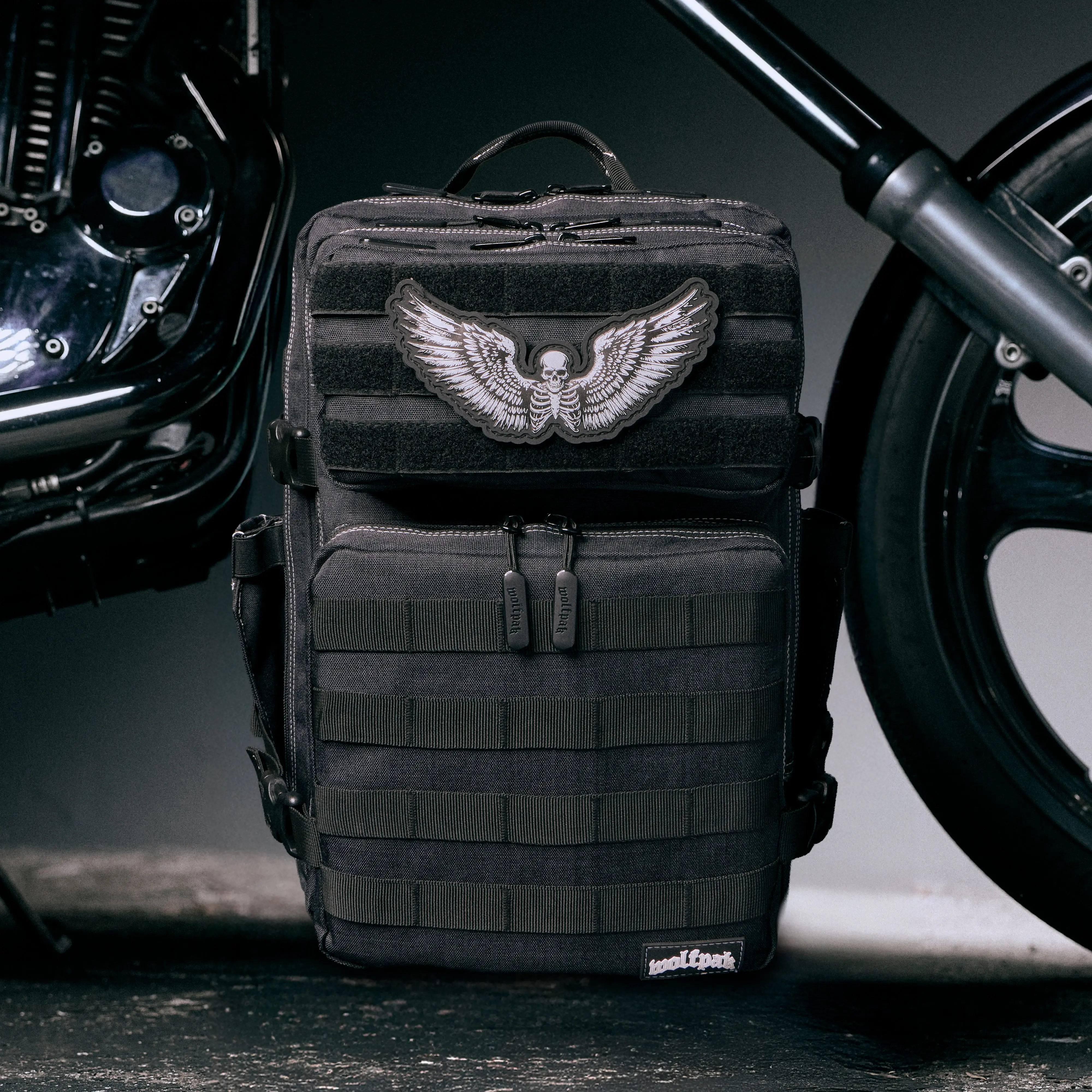 45L Deathwing Luggage Backpack with Jumbo Deathwing Patch, Emblem Design and Built-In Compartment, Emblem Backpacks